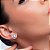 Brinco de base de perola cravejado de zirconia cristal banho em rodio branco - Imagem 2