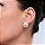 Brinco de base de perola cravejado de zirconia cristal banho em ouro 18k - Imagem 2