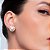 Brinco de base de perola cravejado de zirconia cristal banho em ouro 18k - Imagem 1