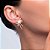 Brinco de base de perola cravejado de zirconia cristal banho em ouro 18k - Imagem 2