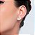 Brinco de base de perola cravejado de zirconia cristal banho em ouro 18k - Imagem 3