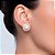 Brinco de base de perola cravejado de zirconia cristal banho em ouro 18k - Imagem 2