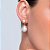 Brinco de perola cravejado de zirconia cristal banho em ouro 18k - Imagem 3
