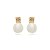Brinco de perola cravejado de zirconia cristal banho em ouro 18k - Imagem 1