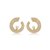 Brinco de perola cravejado de zirconia cristal banho em ouro 18k - Imagem 2