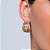 Brinco de argola cravejado de zirconia cristal banho em ouro 18k - Imagem 2