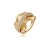 Anel dourado cravejado de zirconia cristal banho em ouro 18k - Imagem 1