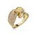Anel dourado cravejado de zirconia cristal banho em ouro 18k - Imagem 1