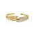 Bracelete dourado cravejado de zirconia cristal banho em ouro 18k - Imagem 1