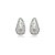 Brinco cravejado com zirconia cristal banho em rodio branco - Imagem 1