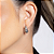 Brinco cravejado com zirconia cristal banho em rodio branco - Imagem 2