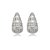 Brinco cravejado com zirconia cristal banho em rodio branco - Imagem 1