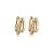 Brinco de argola cravejado de zirconia cristal banho em ouro 18k - Imagem 1