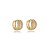 Brinco de argola cravejado de zirconia cristal banho em ouro 18k - Imagem 1