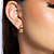 Brinco de argola cravejado de zirconia cristal banho em ouro 18k - Imagem 2