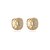 Brinco de argola cravejado de zirconia cristal banho em ouro 18k - Imagem 1
