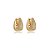 Brinco de argola cravejado de zirconia cristal banho em ouro 18k - Imagem 1