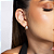 Brinco de argola cravejado de zirconia cristal banho em ouro 18k - Imagem 2