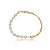Pulseira de perola lisa banho em ouro 18k - Imagem 1