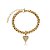 Pulseira cravejada com zirconia cristal banho em ouro 18k - Imagem 1