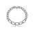 Pulseira cravejada com zirconia cristal banho em rodio branco - Imagem 1