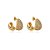 Brinco de argola com zirconia banho em ouro 18k - Imagem 1