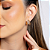 Brinco de argola com zirconia banho em ouro 18k - Imagem 2