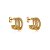 Brinco de argola com zirconia banho em ouro 18k - Imagem 1
