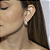 Brinco de argola com zirconia banho em ouro 18k - Imagem 2