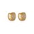 Brinco de argola com zirconia banho em ouro 18k - Imagem 1