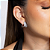 Brinco de argola com zirconia banho em rodio branco - Imagem 2
