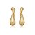 Brinco cravejado de zirconia cristal banho em ouro 18k - Imagem 1