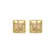 Brinco cravejado de zirconia cristal banho em ouro 18k - Imagem 1