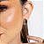 Brinco cravejado de zirconia cristal banho em ouro 18k - Imagem 2