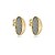 Brinco cravejado de zirconia cristal banho em ouro 18k - Imagem 1