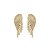 Brinco cravejado de zirconia cristal banho em ouro 18k - Imagem 1