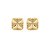 Brinco cravejado de zirconia cristal banho em ouro 18k - Imagem 1