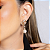 Brinco de perola cravejado de zirconia cristal banho em ouro 18k - Imagem 2