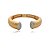 Bracelete liso com detalhe cravejado de zirconia cristal banho em ouro 18k - Imagem 1