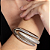 Bracelete liso com detalhe cravejado de zirconia cristal banho em rodio branco - Imagem 3