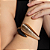 Bracelete liso com detalhe cravejado de zirconia onix banho em ouro 18k - Imagem 1