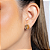 Brinco de base cravejado de zirconia cristal banho em ouro 18k - Imagem 2
