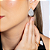 Brinco cravejado de zirconia cristal banho em ouro 18k - Imagem 2