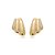 Brinco cravejado de zirconia cristal banho em ouro 18k - Imagem 1