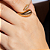 Anel dourado com zirconia cristal banho em ouro 18k - Imagem 1