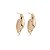 Brinco de argola liso banho em ouro 18k - Imagem 1