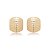Brinco de argola liso banho em ouro 18k - Imagem 1