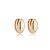 Brinco de argola liso banho em ouro 18k - Imagem 1