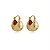 Brinco de argola liso banho em ouro 18k - Imagem 1