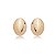 Brinco liso banho em ouro 18k - Imagem 1
